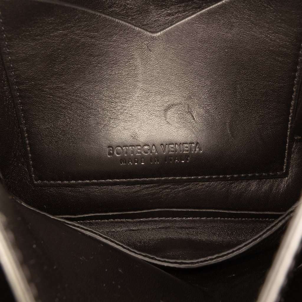 Bottega Veneta Small Leather Mount Envelope Chain Bag Black Leather Very good condition - Box View