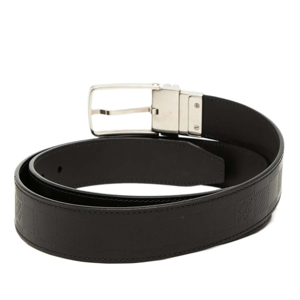 Louis Vuitton Damier Infini Boston Reversible Belt Black Leather Very good condition - Inside View