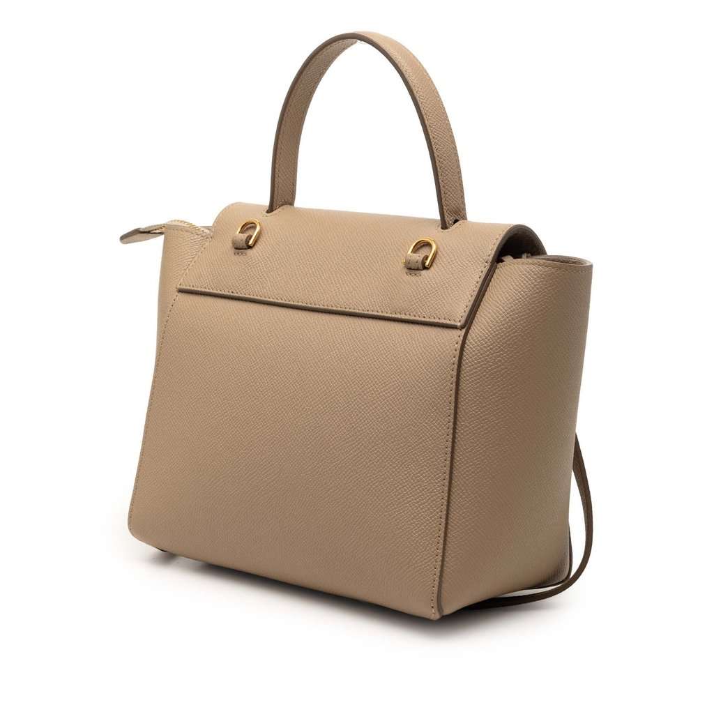 Celine Nano Grained Calfskin Belt Bag Beige Leather Very good condition - Back View