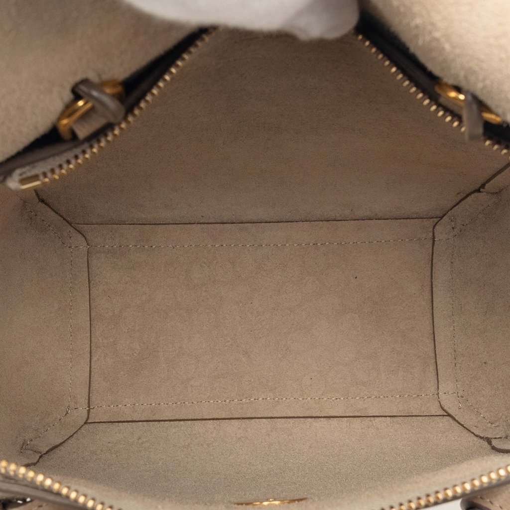 Celine Nano Grained Calfskin Belt Bag Beige Leather Very good condition - Model View