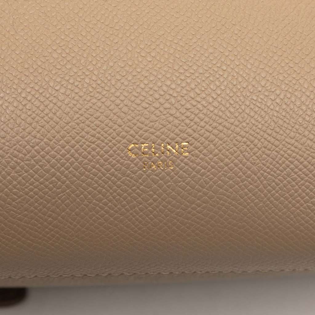 Celine Nano Grained Calfskin Belt Bag Beige Leather Very good condition - Box View