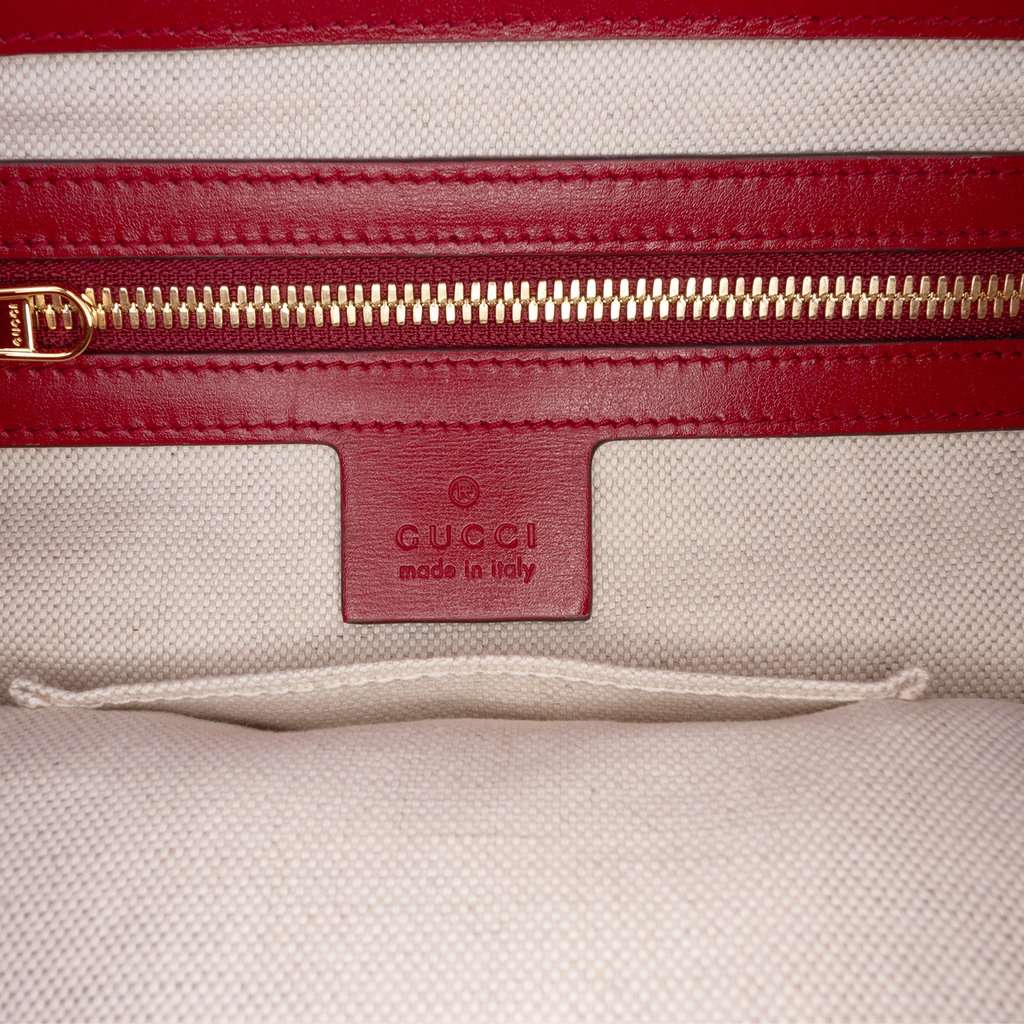 Gucci Calfskin Horsebit 1955 Drawstring Backpack Red Leather Very good - Box View