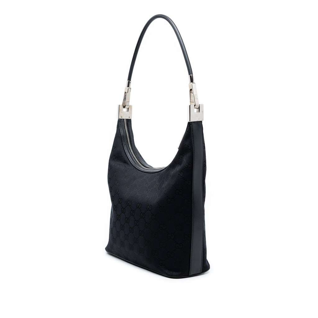 Gucci GG Canvas Shoulder Bag Blue Good condition - Back View
