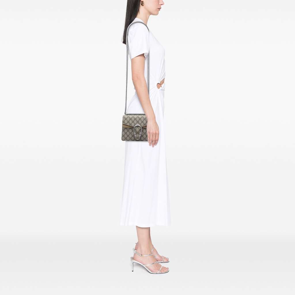 Gucci Small GG Supreme Dionysus Crossbody Beige Very good condition - Box View