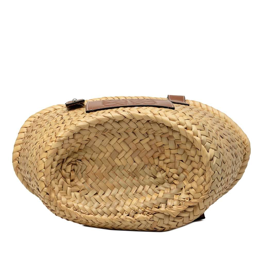 LOEWE Small Raffia Anagram Basket Tote Beige Very good - Inside View