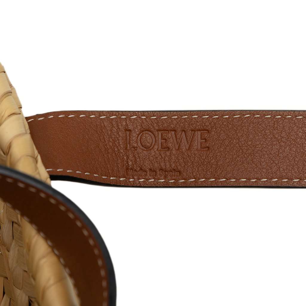 LOEWE Small Raffia Anagram Basket Tote Beige Very good - Box View