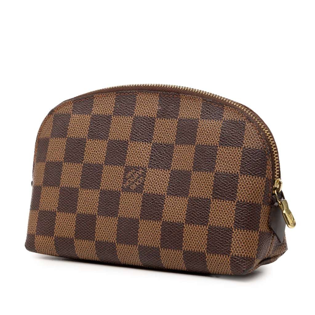 Louis Vuitton Damier Ebene Cosmetic Pouch Brown Very good condition - Back View