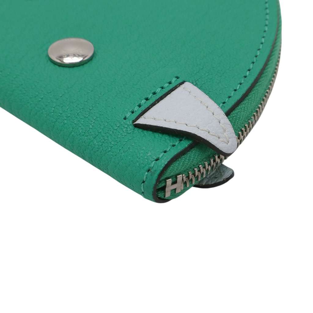 Hermès Chevre Paddock Coin Case Green Leather Very good - Inside View
