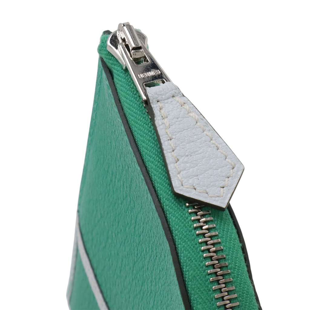 Hermès Chevre Paddock Coin Case Green Leather Very good - Box View