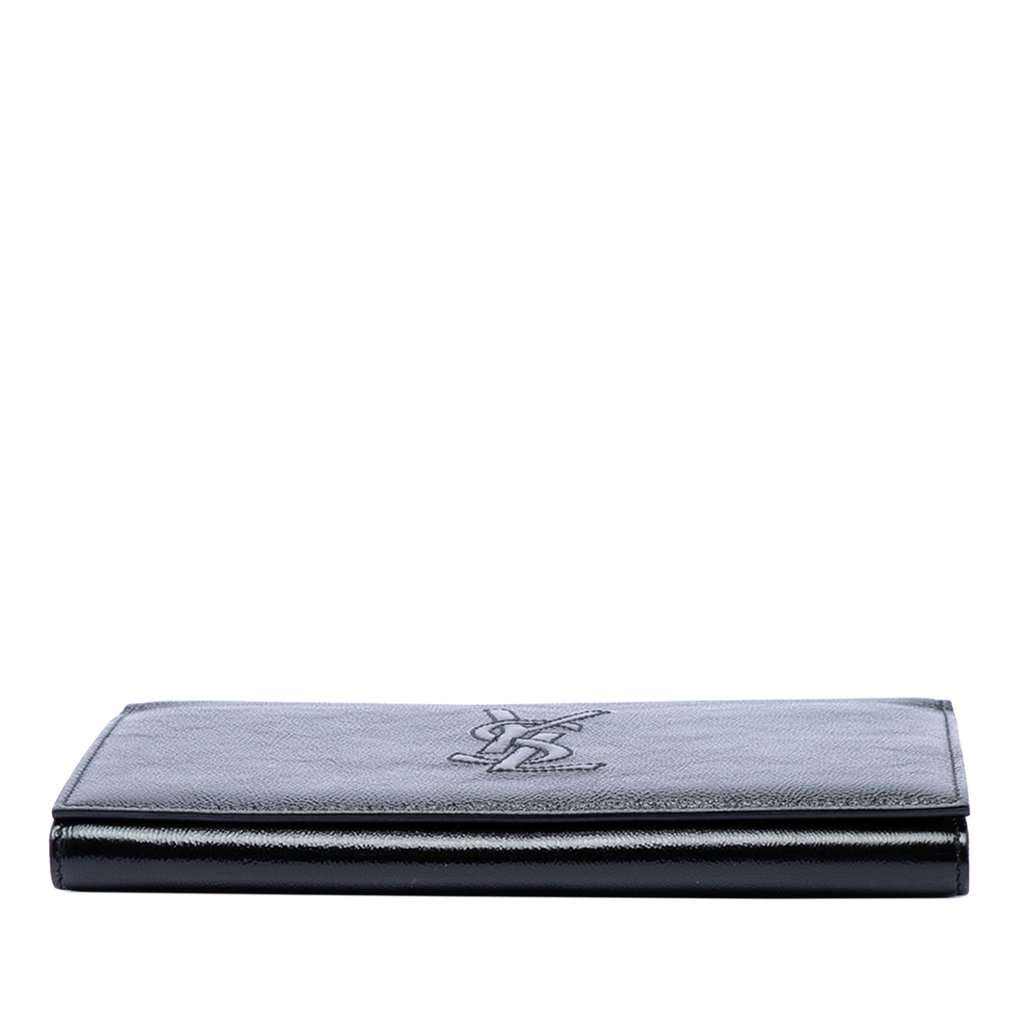 Saint Laurent Crinkled Calfskin Belle de Jour Chain Clutch Black Leather Very good condition - Inside View