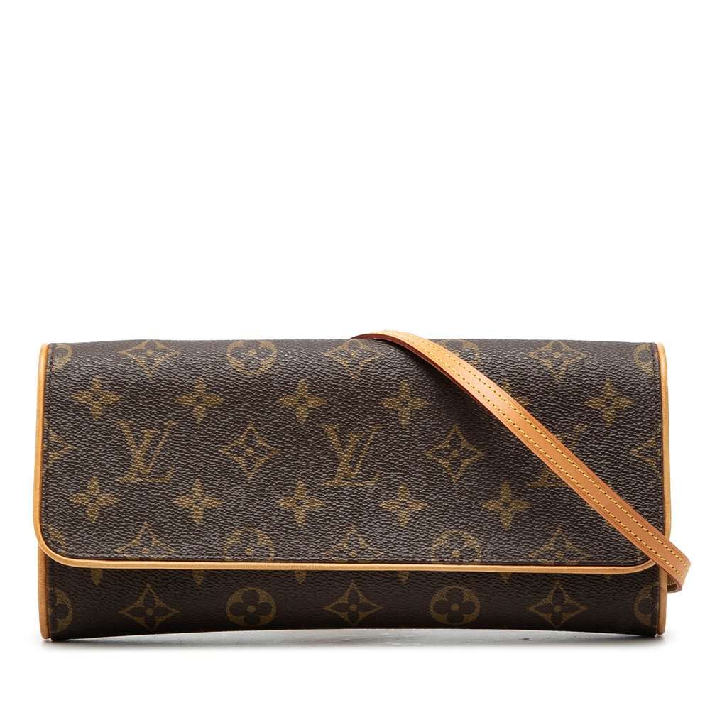 Louis Vuitton Monogram Pochette Twin GM Brown Very good condition - Front View