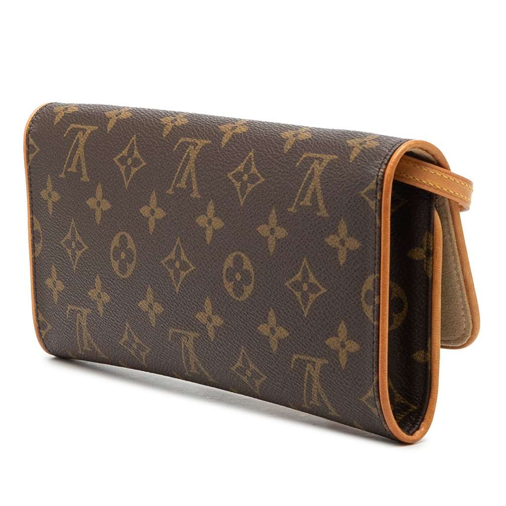 Louis Vuitton Monogram Pochette Twin GM Brown Very good condition - Back View