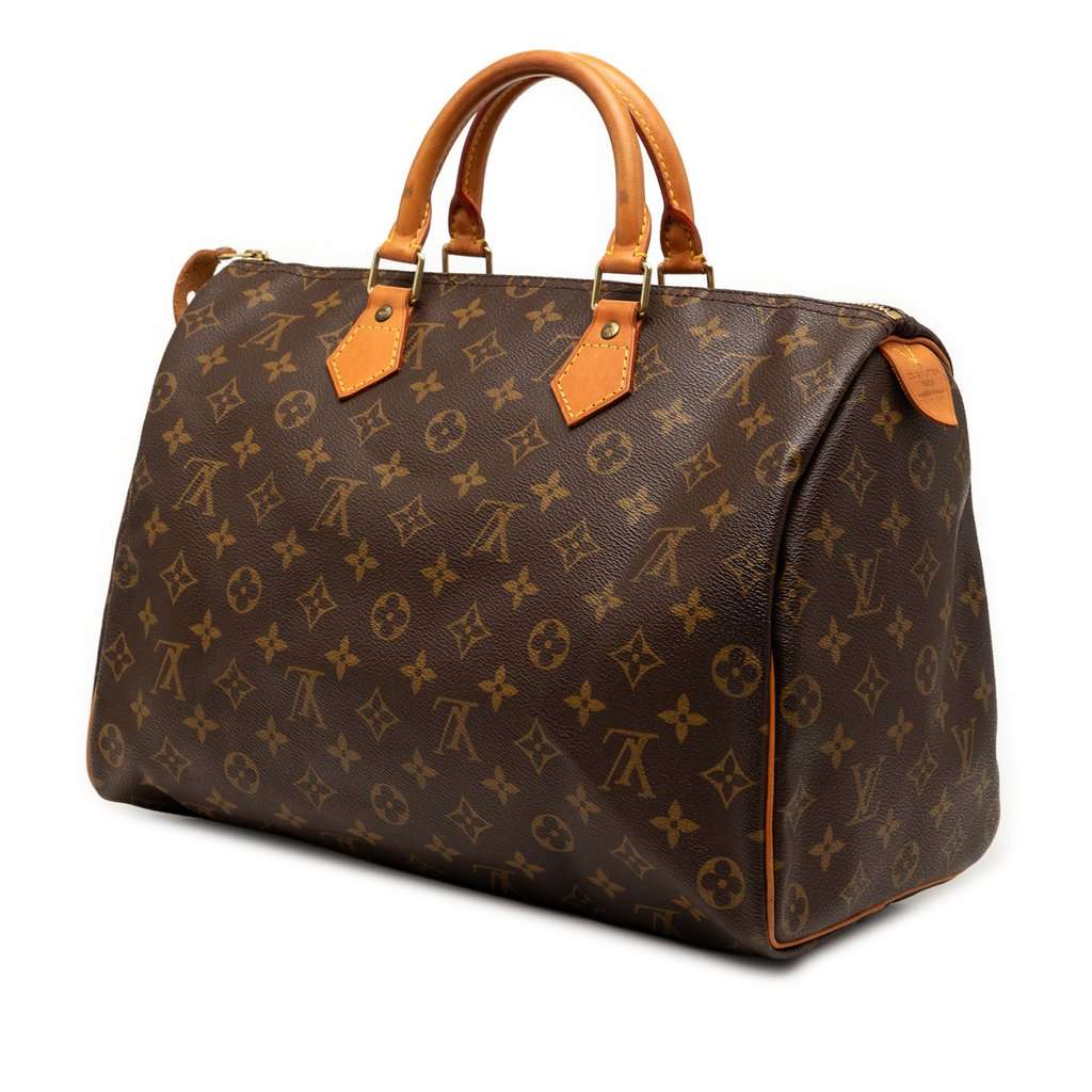 Louis Vuitton Monogram Speedy 35 Brown Very good condition - Back View