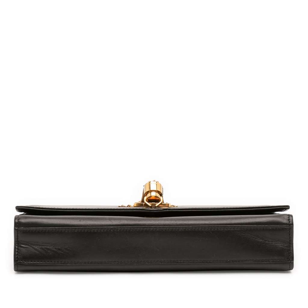 Saint Laurent Medium Smooth Calfskin Classic Monogram Kate Tassel Crossbody Black Leather Good - Inside View