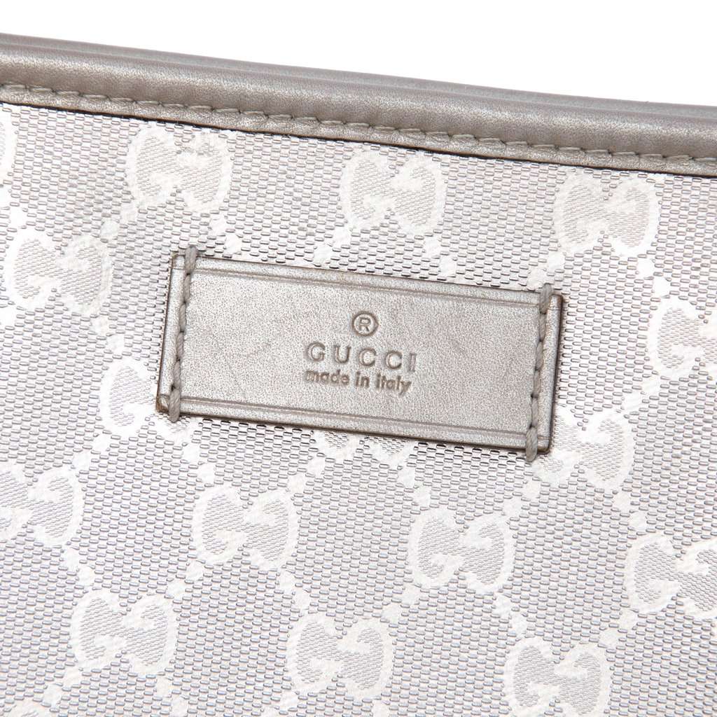 Gucci Medium GG Imprime Tote Silver Very good - Box View