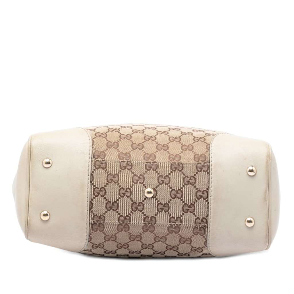 Gucci GG Canvas Web Mayfair Tote Beige Good condition - Inside View