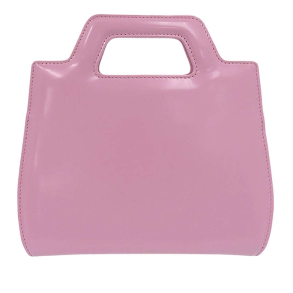 Salvatore Ferragamo Micro Brushed Calfskin Wanda Top Handle Bag Pink Leather Very good condition - Back View