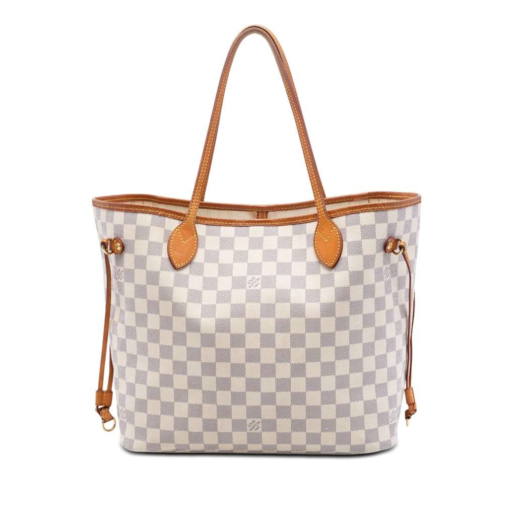 Louis Vuitton Damier Azur Neverfull MM White Very good condition - Front View