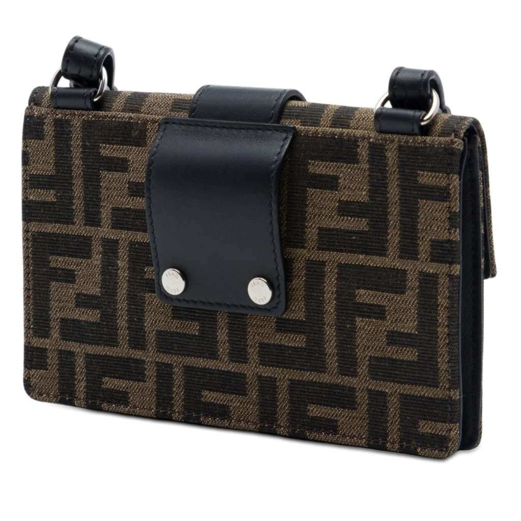 Fendi Zucca Canvas Convertible Baguette Pouch Brown Very good - Back View