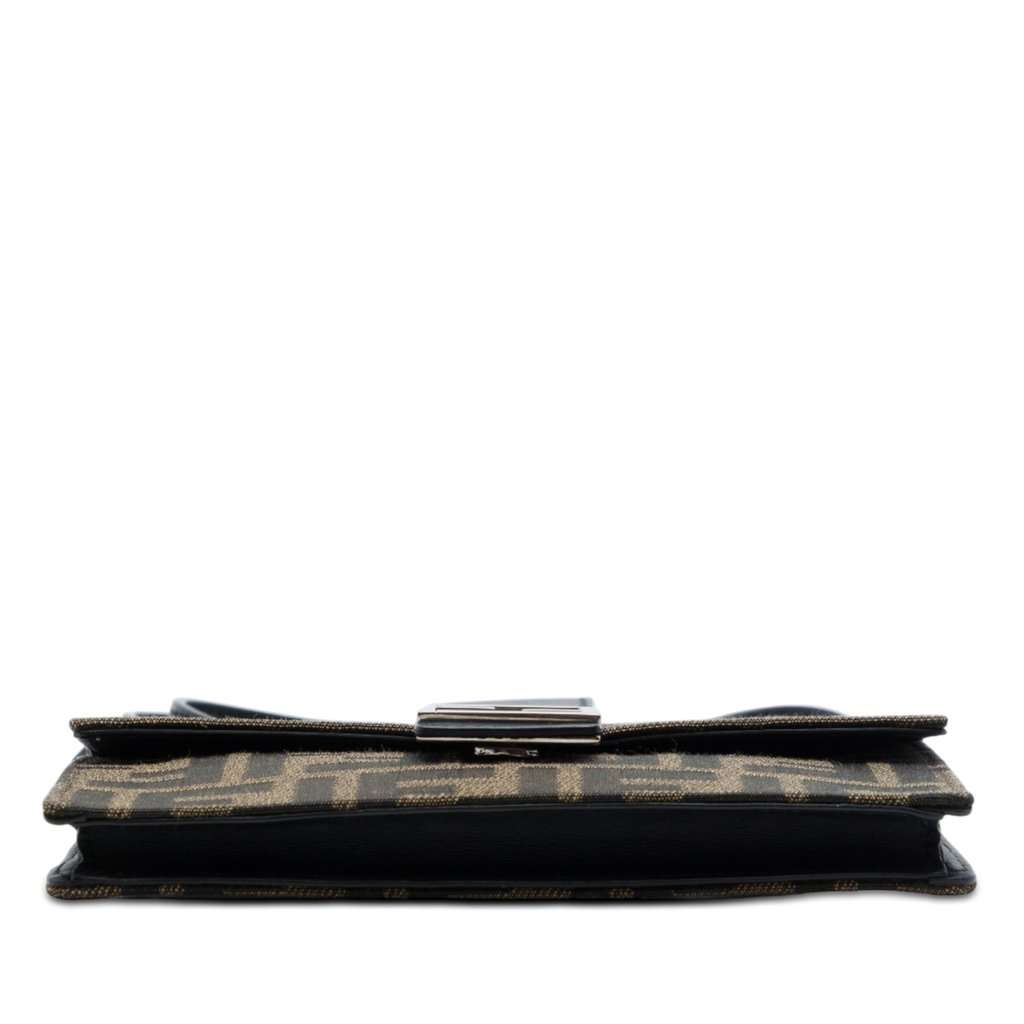 Fendi Zucca Canvas Convertible Baguette Pouch Brown Very good - Inside View