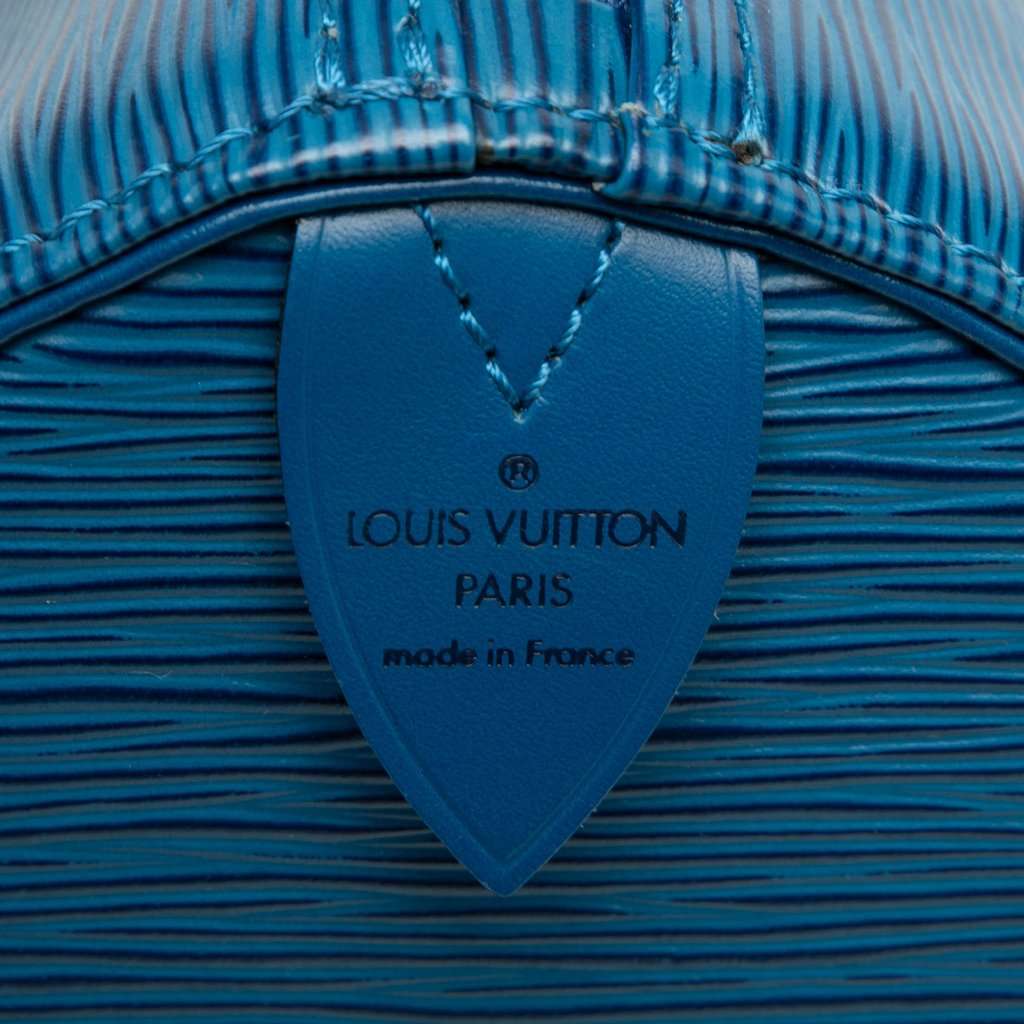 Louis Vuitton Epi Speedy 30 Blue Leather Very good condition - Box View