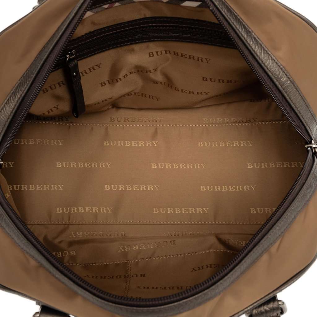 Burberry Nylon Handbag Brown Very good condition - Model View
