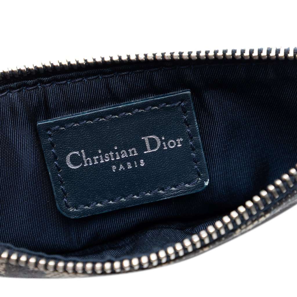 Dior Diorissimo Trotter Canvas Wristlet Pouch Blue Very good condition - Box View