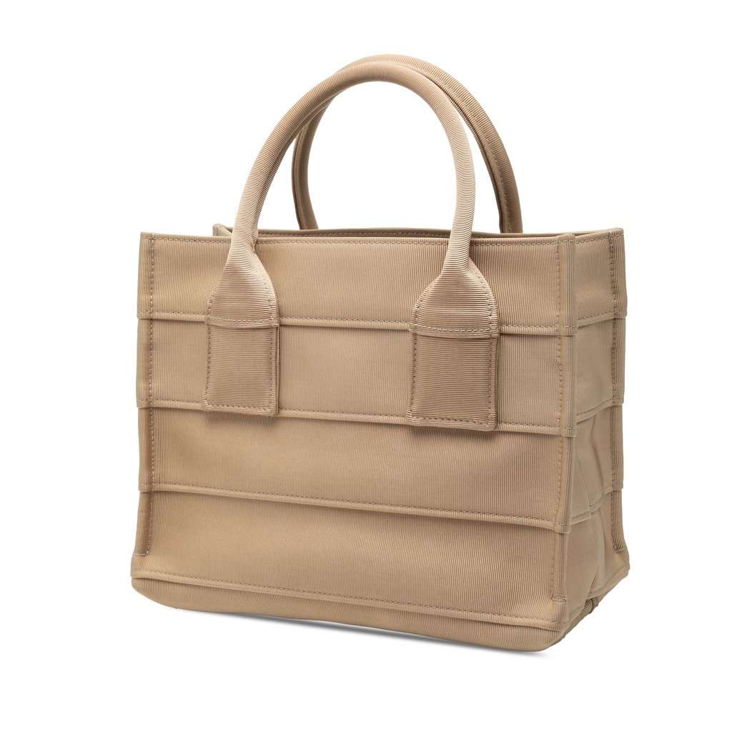 Ferragamo Small Canvas Signature Tote Beige Very good condition - Back View