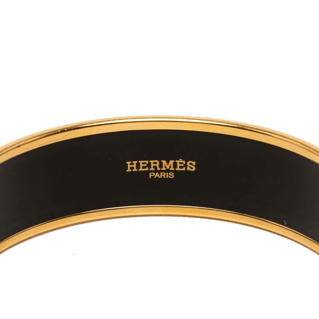 Hermès Wide Enamel Brazil Candeur Bangle 65 White Very good condition - Model View