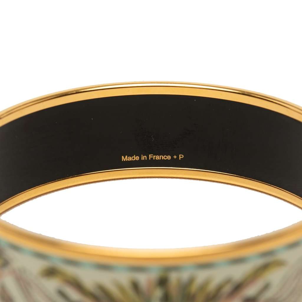 Hermès Wide Enamel Brazil Candeur Bangle 65 White Very good condition - Box View
