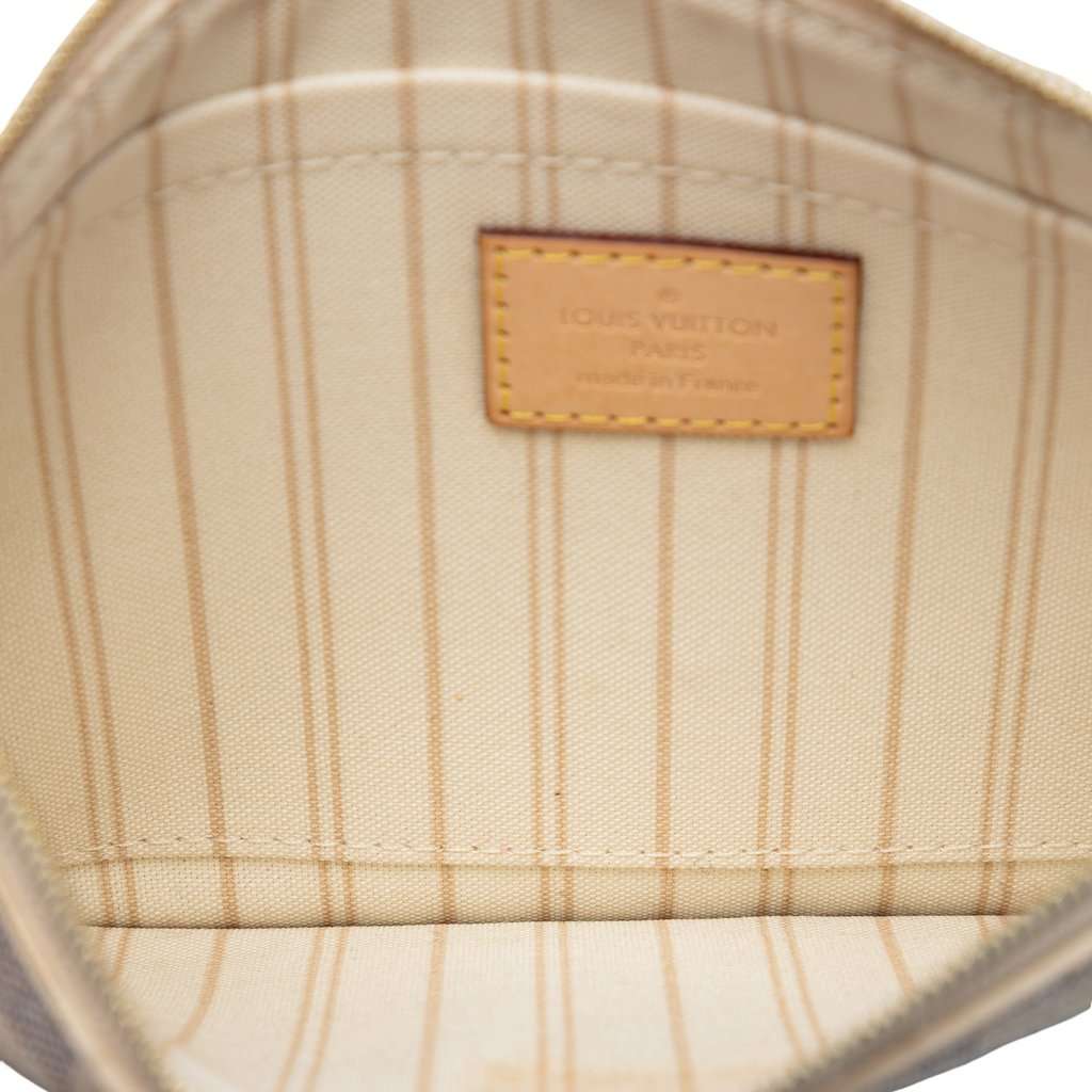 Louis Vuitton Damier Azur Neverfull MM Pouch White Very good condition - Model View