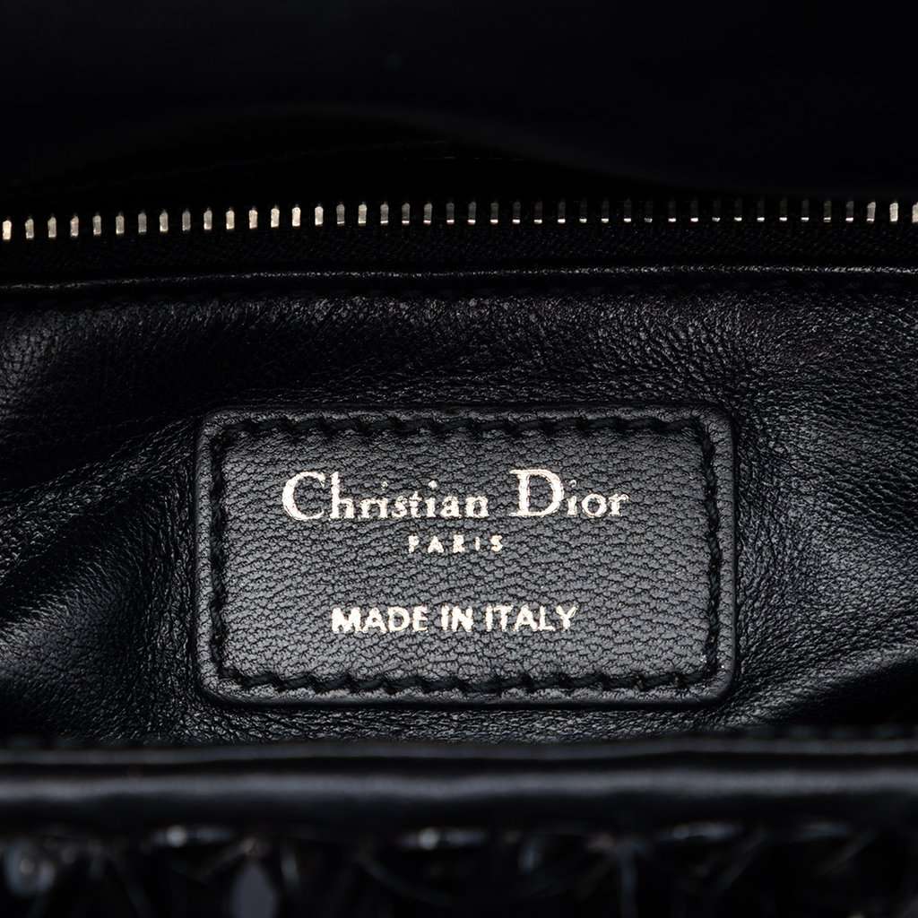 Dior Mini Canvas Bead and Sequin Embellished Lady Dior White Very good - Box View
