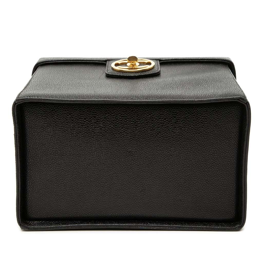 Chanel CC Caviar Vanity Box Case Black Leather Very good - Inside View