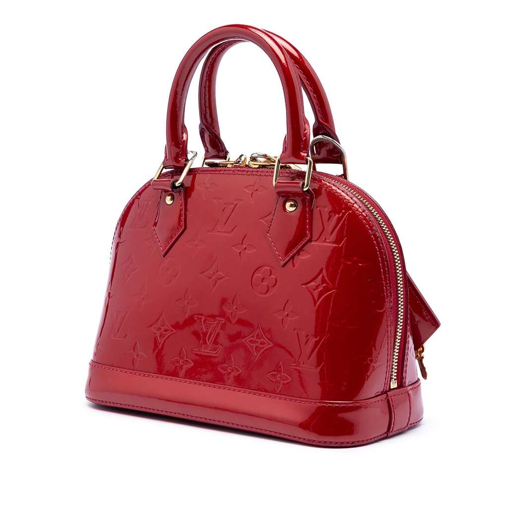 Louis Vuitton Monogram Vernis Alma BB Red Leather Very good condition - Back View