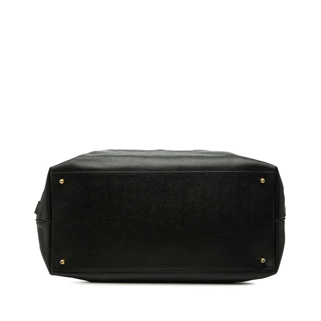 Chanel Large CC Caviar Hobo Black Leather Very good condition - Inside View