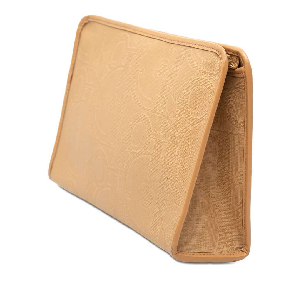 Dior Diorissimo Trotter Coated Canvas Clutch Brown Very good - Back View