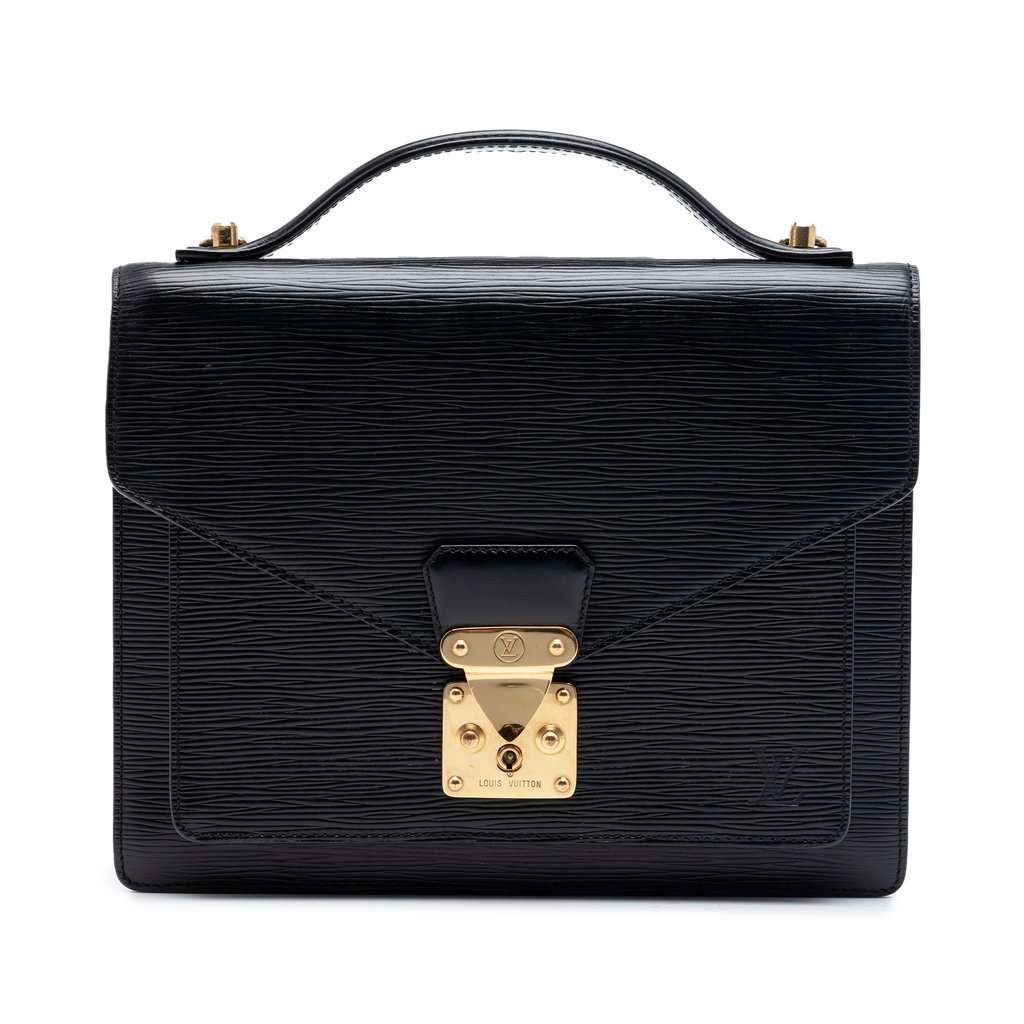 Louis Vuitton Epi Monceau 28 Black Leather Very good condition - Front View