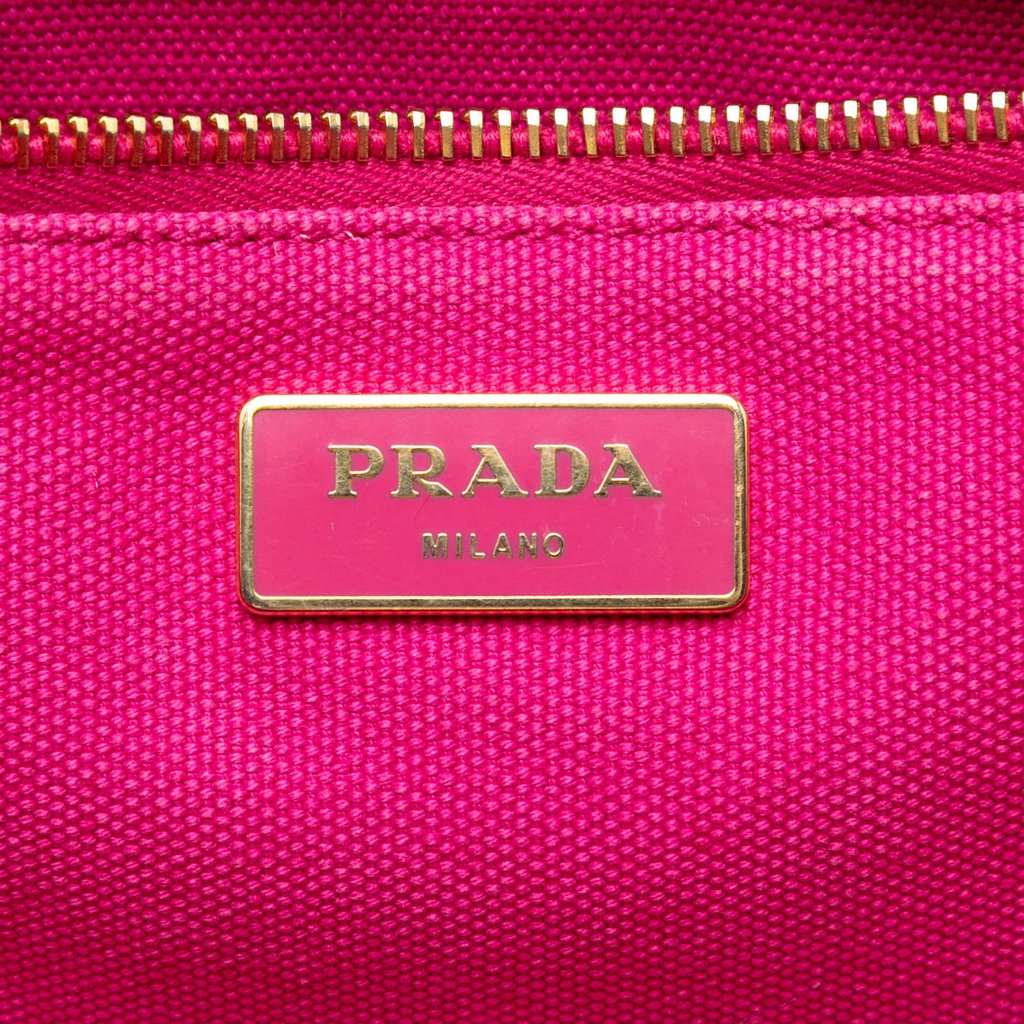 Prada Canvas Canapa Logo Tote Pink Very good - Box View