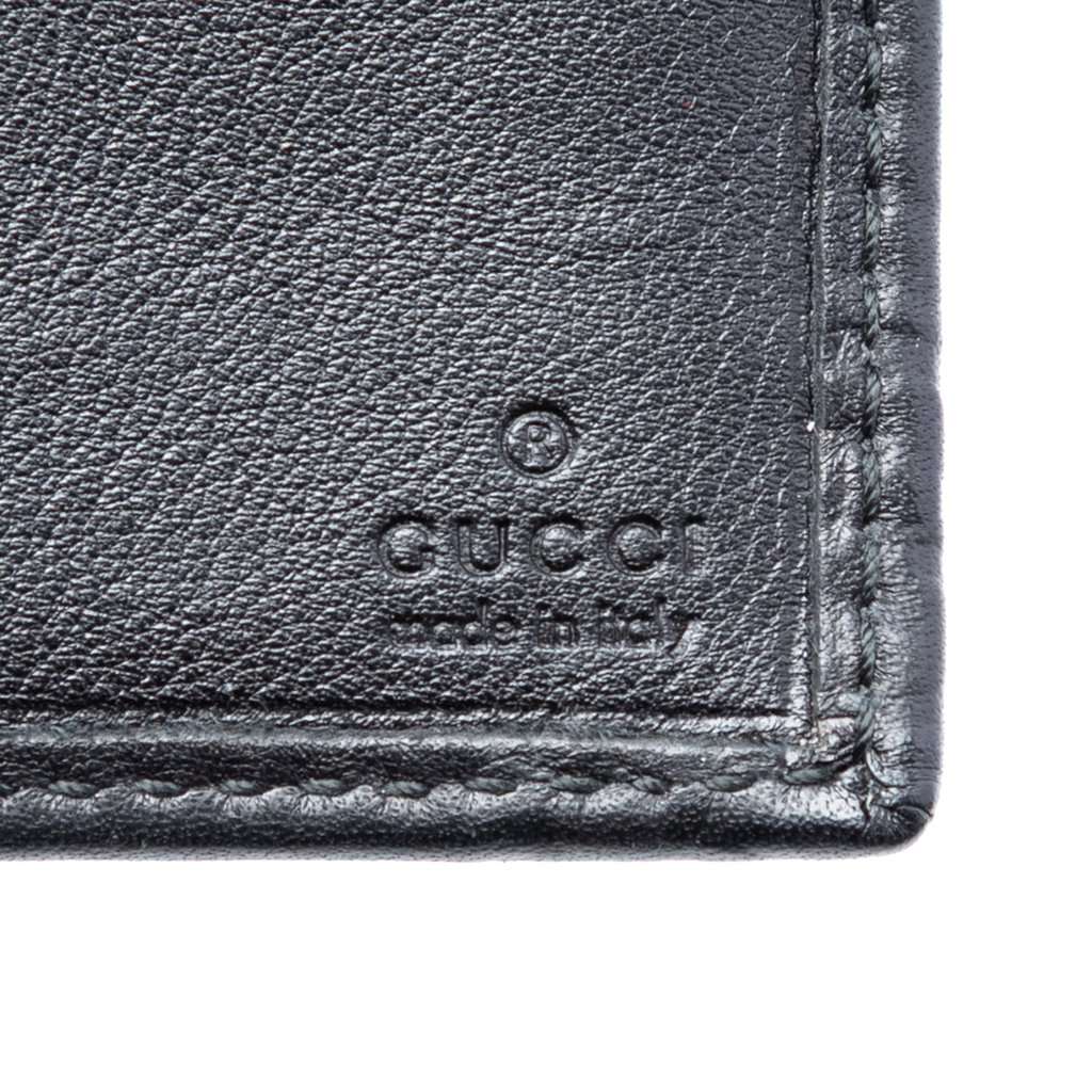 Gucci Guccissima Emily Wallet On Chain Black Leather Very good condition - Box View