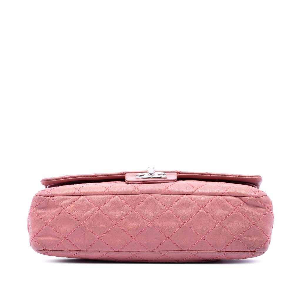 Chanel Medium Classic Washed Lambskin Bijoux Chain Double Flap Pink Leather Very good - Inside View