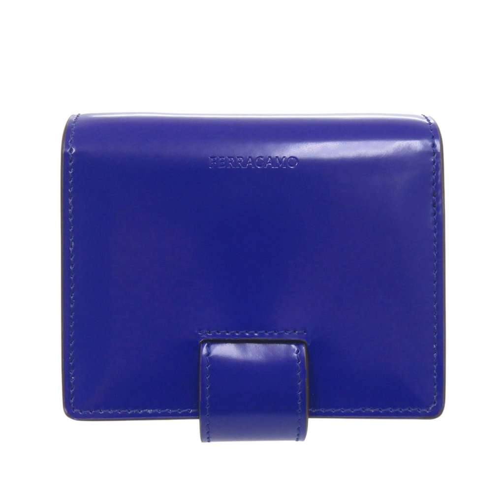 Salvatore Ferragamo Leather Twin Gancio Lock Crossbody Blue Leather Very good condition - Back View