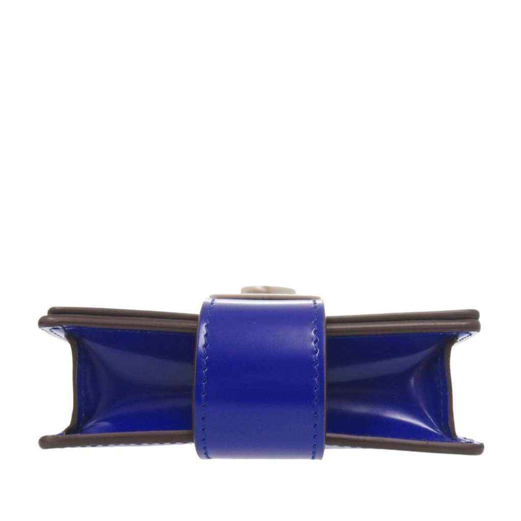 Salvatore Ferragamo Leather Twin Gancio Lock Crossbody Blue Leather Very good condition - Inside View