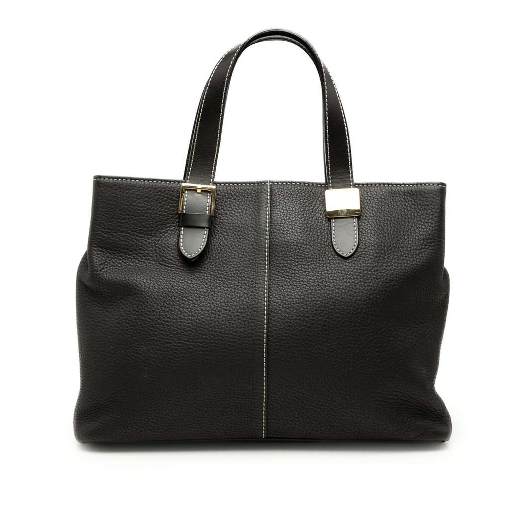 Burberry Leather Tote Black Leather Very good - Front View