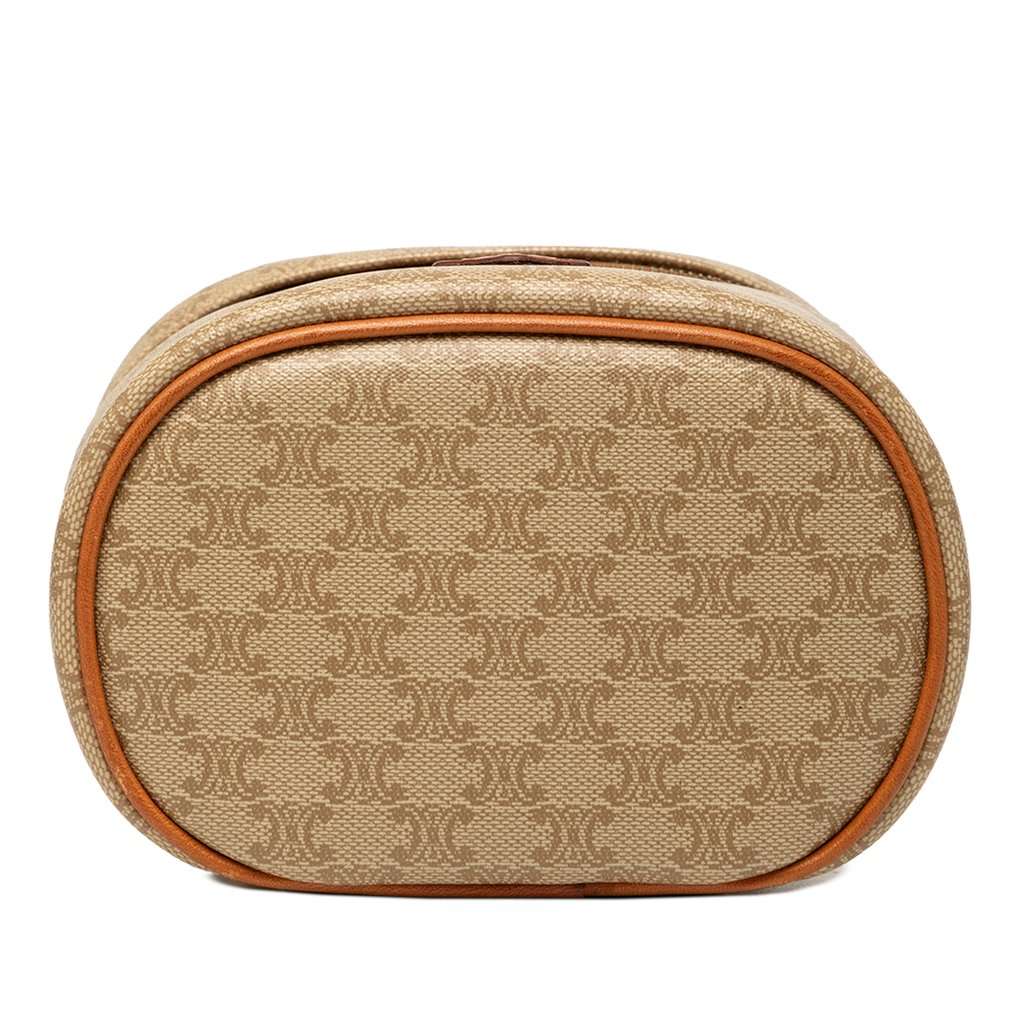 Celine Mini Macadam Coated Canvas Vanity Bag Beige Very good - Inside View