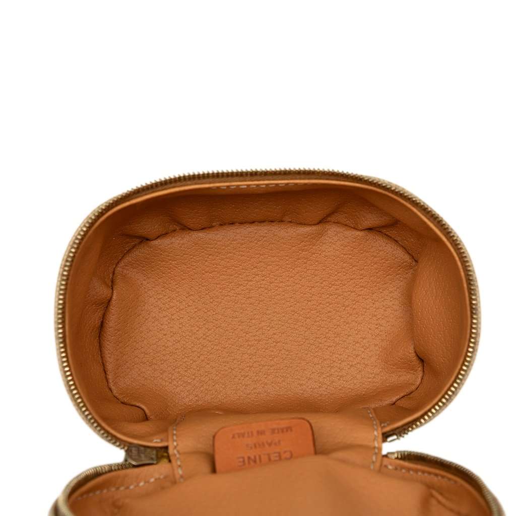 Celine Mini Macadam Coated Canvas Vanity Bag Beige Very good - Model View