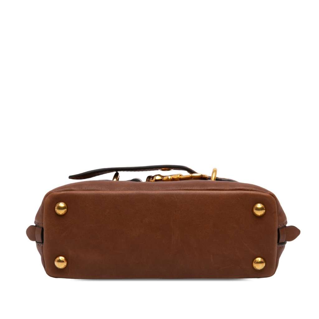 Miu Miu Mini Nappa Aventure Satchel Brown Leather Very good - Inside View