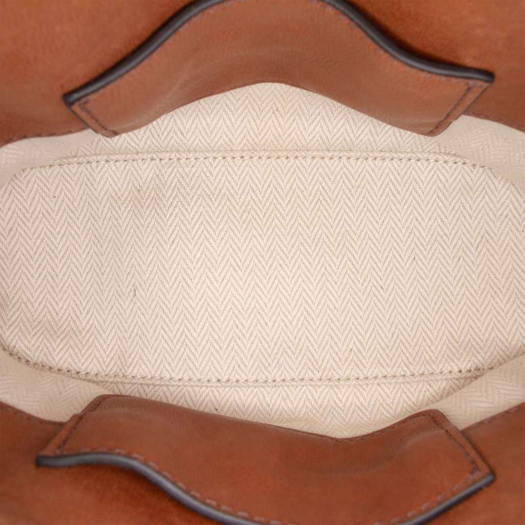 Miu Miu Mini Nappa Aventure Satchel Brown Leather Very good - Model View