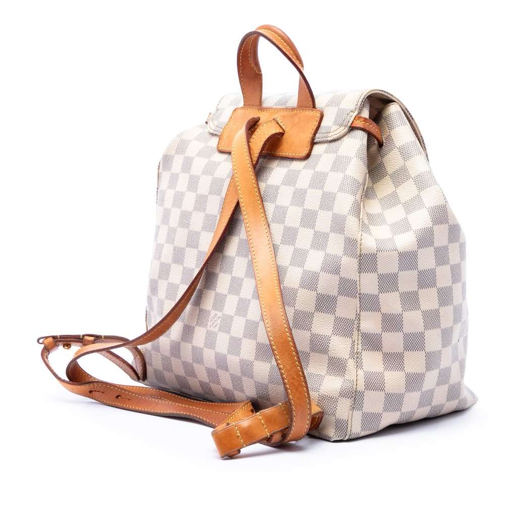 Louis Vuitton Damier Azur Sperone White Good condition - Back View
