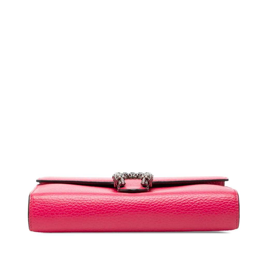 Gucci Calfskin Dionysus Wallet on Chain Pink Leather Very good condition - Inside View