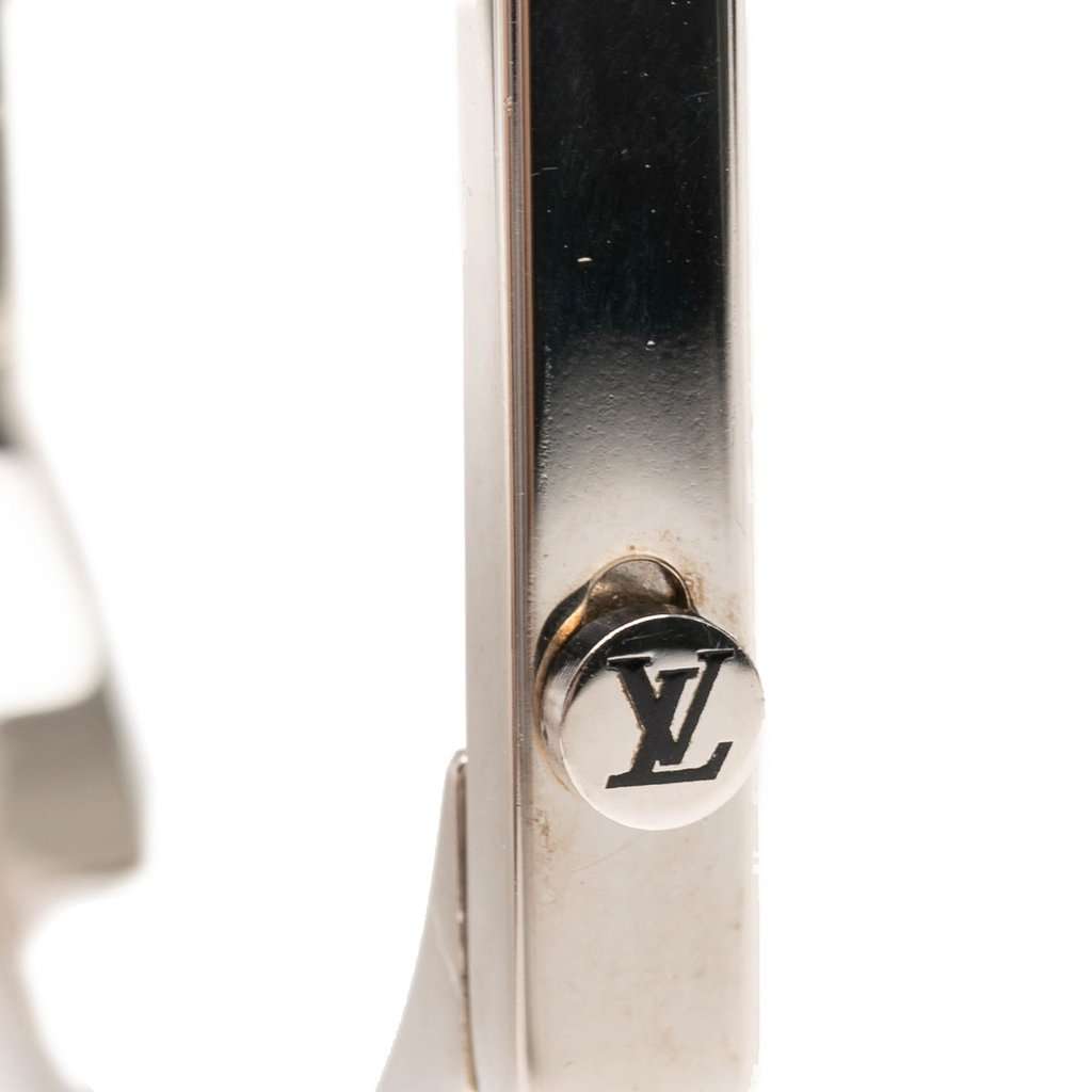 Louis Vuitton Brass Hinge Lock Bangle Silver Metal Very good - Box View